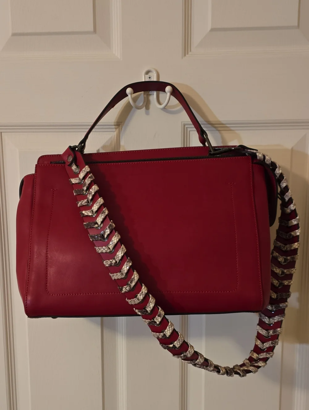 Vittoria Napoli Martine Bag – Cherry Red Leather (Excellent/Like-New Condition)